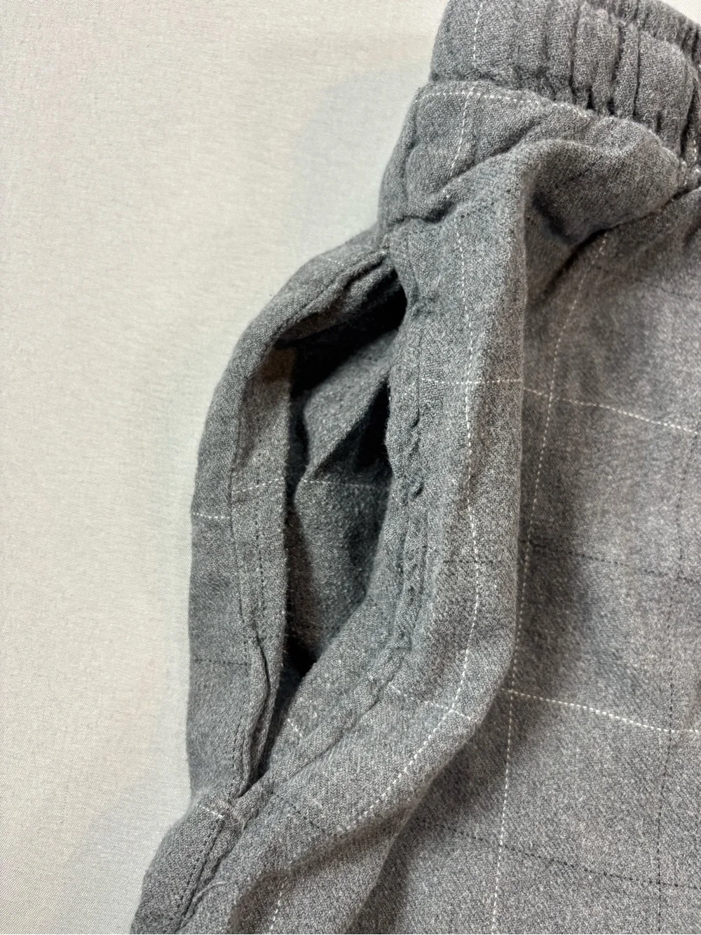 Ralph Lauren Gray Plaid Drawstring Lounge Pants